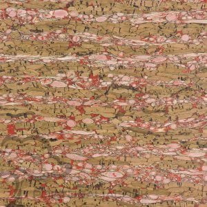 Cork and Fennel fabric Red