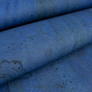 Cork fabric Denim blue-1