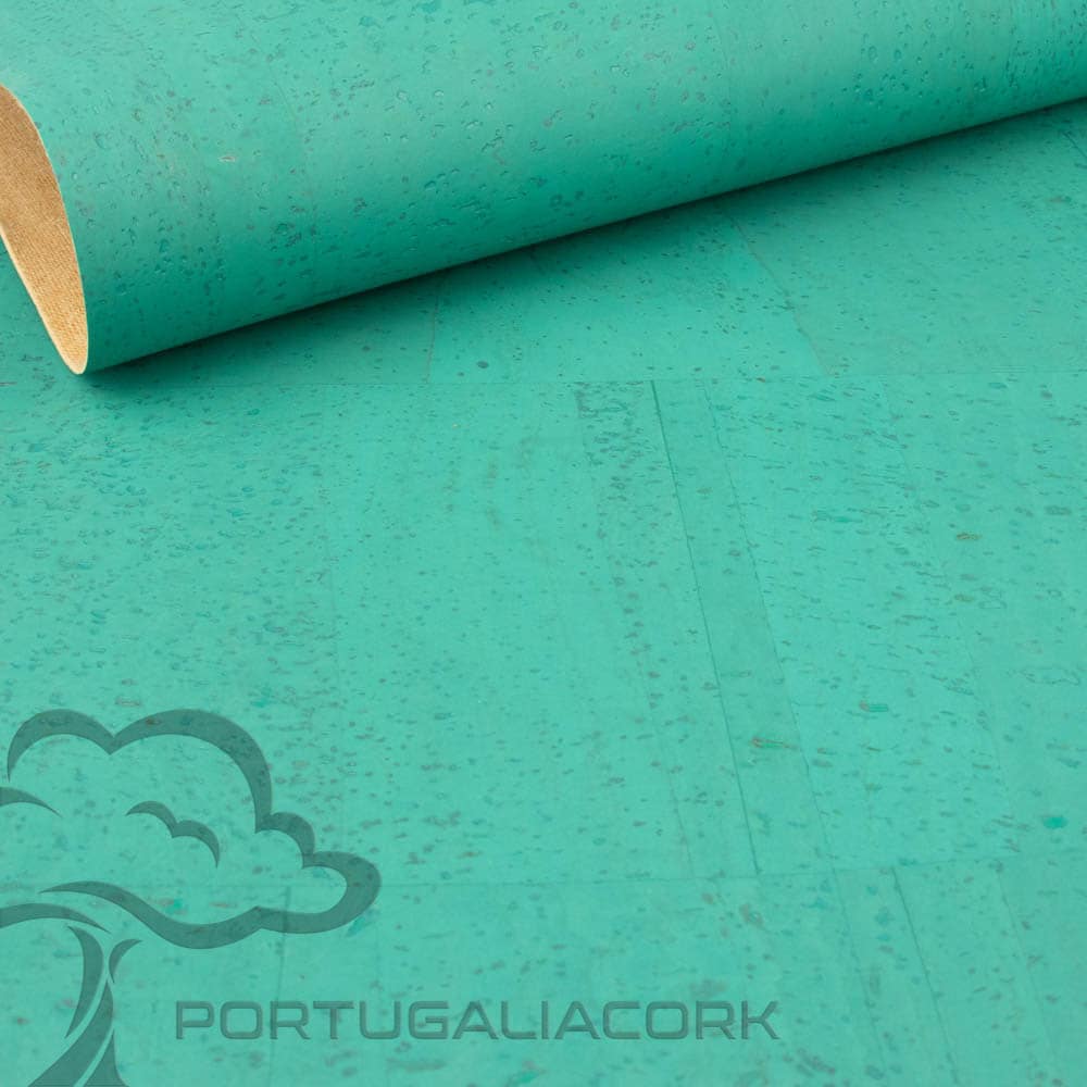 Cork fabric Turquoise