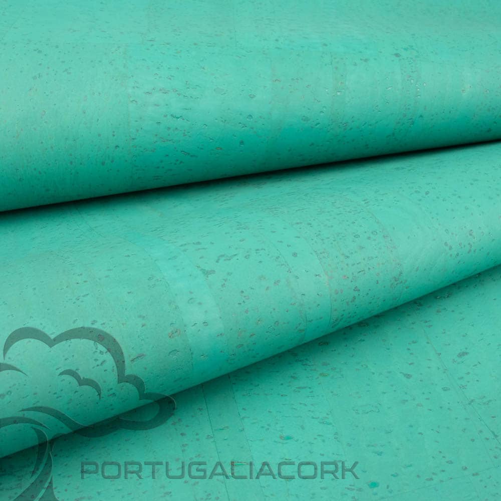 Cork fabric Turquoise-1
