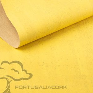Cork fabric Illuminating yellow-1