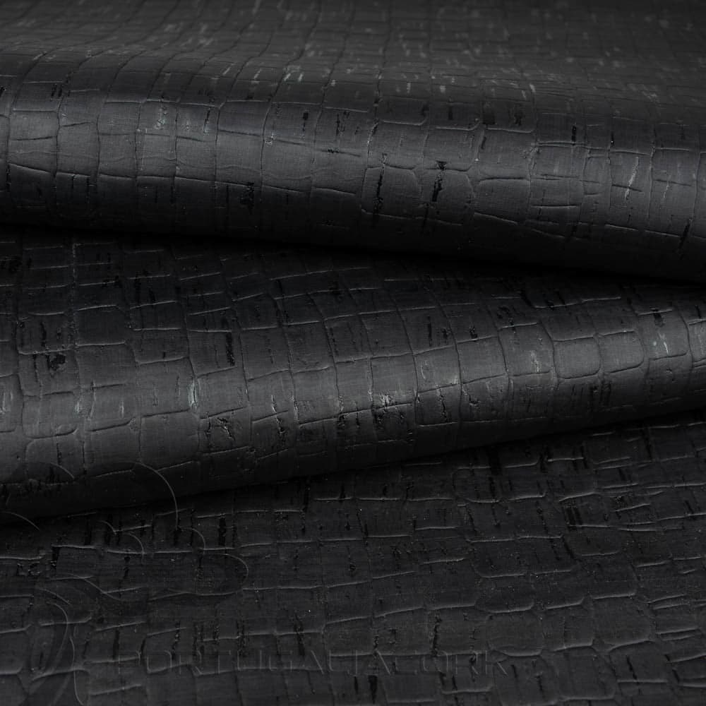 Cork fabric blocks emboss black-1