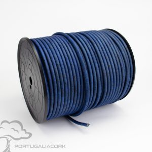 Cork cord 5,5 mm denim blue