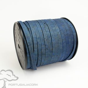 Cork stripe 10 mm denim blue