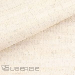 Cork leather woven emboss white