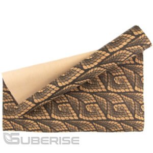 Cork leather printing Mosaic leaves