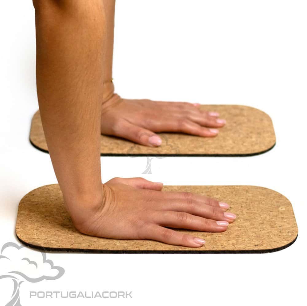 Mini cork yoga mats set