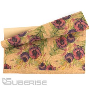 Cork leather printing Peonies