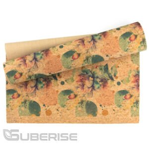 Cork leather printing Wildflowers